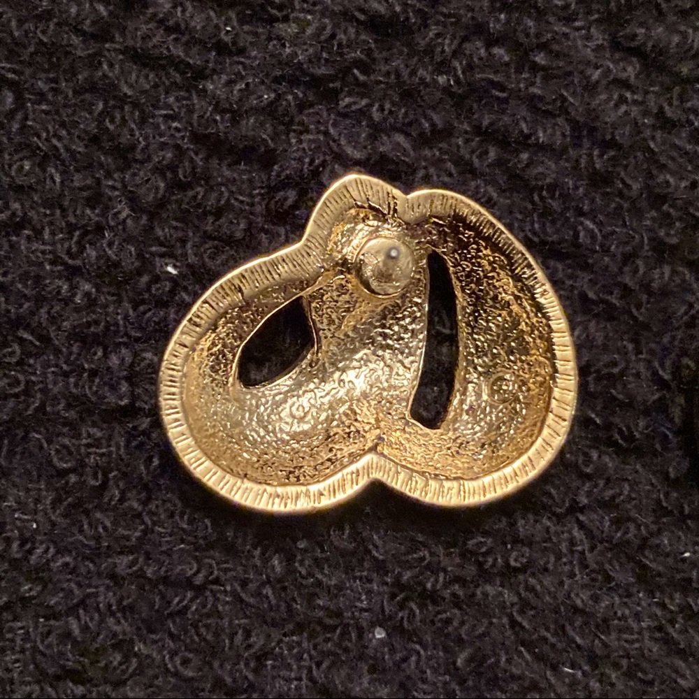 Vintage Swirl Gold Toned Pierced Earrings - Picture 7 of 9
